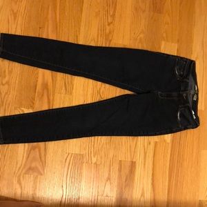 blue jeans that have been worn once